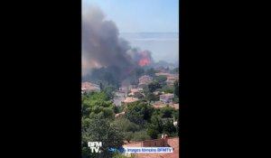 Incendie à Vitrolles: les images des témoins BFMTV