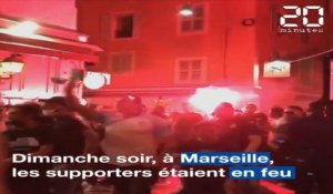 Ligue des champions: A Marseille, les supporters étaient en feu