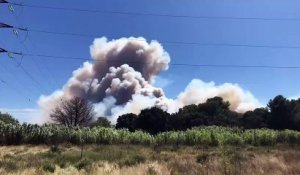 Incendie de Saint-Blaise en images les gros panaches de fumée