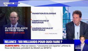 Geoffroy Roux de Bézieux sur le plan de relance: "Ce n'est pas 100 milliards de dépenses, il y a une partie de garanties et de prêts"