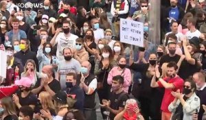 Manifestation de travailleurs d'un secteur culturel belge à bout de souffle
