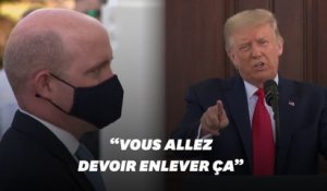 Trump exige d'un journaliste qu'il enlève son masque, ce dernier refuse