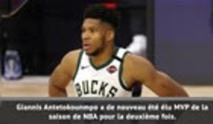 NBA - Giannis Antetokounmpo encore élu MVP