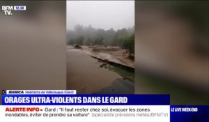 "On espère que ça va se calme." Jessica est habitante de Valleraugue dans le Gard, où ont éclaté des orages ultra-violents