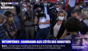 Intempéries: Gérald Darmanin et Barbara Pompili sont arrivés à Anduze, dans le Gard