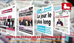 REVUE DE PRESSE CAMEROUNAISE DU 22 SEPTEMBRE 2020