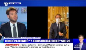 Congé paternité: Emmanuel Macron annonce que 7 jours seront obligatoires