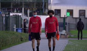 Les Diables rouges à l'entraînement mercredi