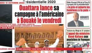 Le Titrologue du 13 Octobre 2020 : Présidentielle 2020, Ouattara lance sa campagne à l’américaine à Bouaké le vendredi