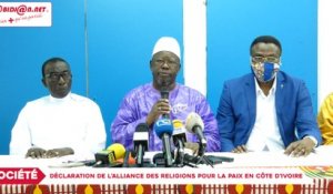 Point de presse de l'alliance des religions pour la paix en Côte d'Ivoire