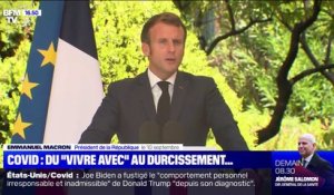 Du "vivre avec" au durcissement... Le changement de discours d'Emmanuel Macron sur le Covid-19