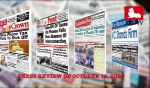 CAMEROONIAN PRESS REVIEW OF OCTOBER 19, 2020