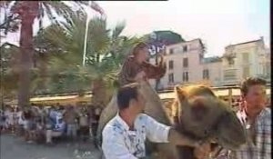 Jacques GOURIER perché sur un chameau récalcitrant