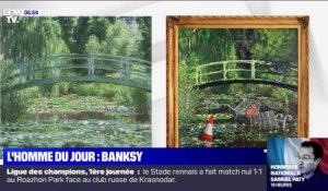 Banksy revisite "Le bassin aux nymphéas, harmonie verte" de Claude Monet