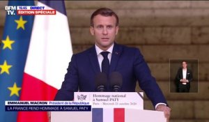Emmanuel Macron: "Samuel Paty était de ces professeurs que l'on n'oublie pas"