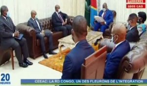 RTG / Diplomatie- Le ministre des Affaires Etrangères Pacôme MOUBELET - BOUBEYA a rencontré le président de république du Congo