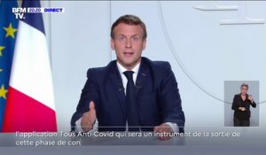 Emmanuel Macron: "L'application "Tous Anti-Covid" sera un instrument de la sortie de cette phase de confinement"