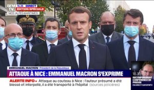 Emmanuel Macron: "Notre pays a été frappé par une attaque terroriste islamiste"