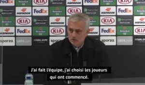 Groupe J - Mourinho : "J’aurais aimé faire 11 changements à la pause"