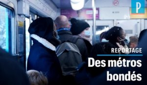 "J'étais vraiment collé à tout le monde" : en plein confinement, le métro est plein