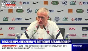 Didier Deschamps: "Il y a une bulle sanitaire qui est préconisée, le contact avec l'extérieur est interdit" pour les joueurs