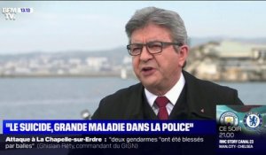 Jean-Luc Mélenchon (@JLMelenchon): "Il y a une grande maladie dans la police aujourd’hui, c’est le suicide"
