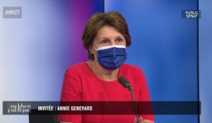 « Une sortie de piste » : Annie Genevard « regrette » les positions de Guillaume Peltier