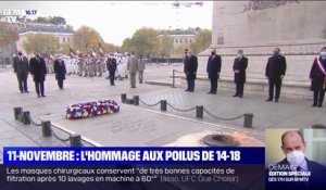 11-novembre: les commémorations ont eu lieu en petit comité ce matin sur la place de l'Étoile à Paris