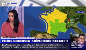 Cinq départements placés en alerte orange vagues-submersion