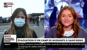 Saint-Denis: Un important campement de migrants au pied du Stade de France a été évacué ce matin par les forces de l'ordre - VIDEO