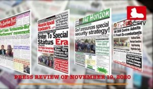 CAMEROONIAN PRESS REVIEW OF NOVEMBER 19, 2020