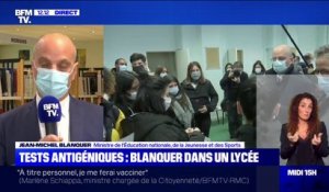 Jean-Michel Blanquer sur les tests antigéniques: "Nous voulons créer de nouveaux réflexes maintenant que nous avons de nouvelles techniques"