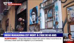 Les habitants de Naples sous le choc après l'annonce de la mort de Diego Maradona