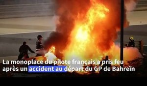 F1: Romain Grosjean miraculeusement sauvé des flammes
