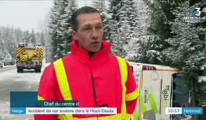 Hiver : la neige provoque un accident de car dans le Doubs