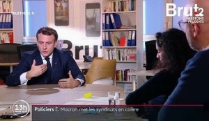 Politique : Emmanuel Macron agace les syndicats policiers après son passage sur Brut