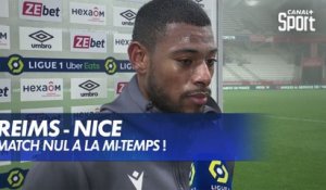 Reims - Nice : l'interview des joueurs à la mi-temps.