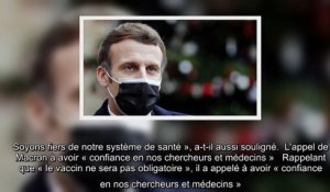Coronavirus- Emmanuel Macron salue le début de la vaccination, « nouvelle arme contre le virus »