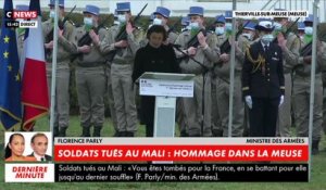 La ministre des Armées Florence Parly, au bord des larmes, rend un hommage poignant aux 3 militaires français tués au Mali - Regardez