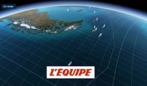 La carte 3D du 5 janvier - Voile - Vendée Globe