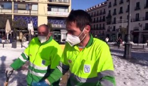 Trois jours après le passage de Filomena, Madrid toujours au ralenti