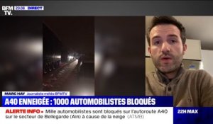 A40: la neige devrait continuer à tomber au moins jusqu'au milieu de la nuit