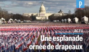 Investiture de Joe Biden : des milliers de drapeaux américains en guise de foule