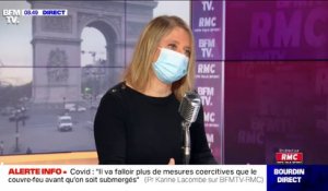 Covid-19: l'infectiologue Karine Lacombe estime qu'il faudra "plus de mesures coercitives que le couvre-feu" localement