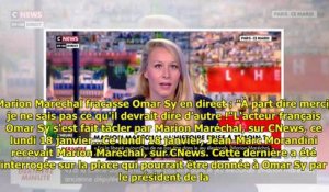 Marion Maréchal fracasse Omar Sy en direct - -À part dire merci, je ne sais pas ce qu'il devrai...