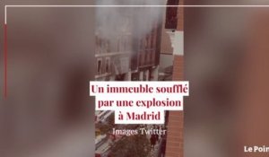 Un immeuble soufflé par une explosion à Madrid