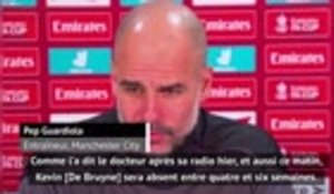 Man City - De Bruyne blessé, "un coup dur" pour Guardiola