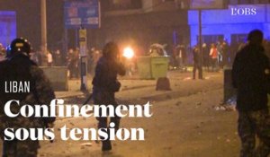 Violences au Liban lors d'une manifestation contre le confinement dû au Covid