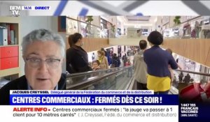 Jacques Creyssel affirme que les restaurants et sandwicheries présents dans les galerie marchandes fermeront dès dimanche