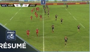 PRO D2 - Résumé Stade Aurillacois-Oyonnax Rugby: 22-16 - J18 - Saison 2020/2021